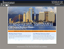 Tablet Screenshot of insurancefactors.com